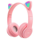 Headphone Bluetooth Orelha de Gato com LED RGB – Sem Fio, Estilo Gatinho, Modelo P47M