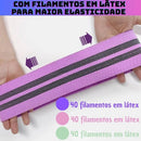 Kit com 3 Faixas Elásticas de Resistência para Treino de Glúteos e Pernas