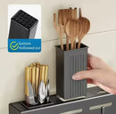 Organizador de Cozinha de Parede Multifuncional ✨ Suporte para Facas e Utensílios — Sem Furos, Prático e Econômico de Espaço 🏠🍴