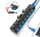 Hub USB 2.0 com 7 Portas – Extensor USB para PC e Notebook com Alta Conectividade