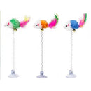 Brinquedo Interativo para Gatos com Mola e Rato de Pelúcia – Anti-Estresse e Diversão Garantida