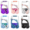 Headphone Bluetooth Orelha de Gato com LED RGB – Sem Fio, Estilo Gatinho, Modelo P47M