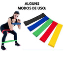 Kit com 5 Mini Faixas Elásticas de Resistência