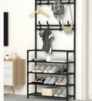 Organizador de Sapatos e Cabides Multifuncional 👕👟 Suporte para Closet e Quarto — Economiza Espaço e Mantém Tudo Organizado 🏠✨