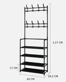 Organizador de Sapatos e Cabides Multifuncional 👕👟 Suporte para Closet e Quarto — Economiza Espaço e Mantém Tudo Organizado 🏠✨