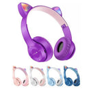 Headphone Bluetooth Orelha de Gato com LED RGB – Sem Fio, Estilo Gatinho, Modelo P47M