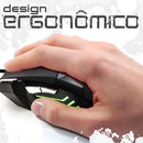 Mouse Gamer Profissional USB com LED – 7 Botões, Alta Precisão e Design Ergonômico para Jogos