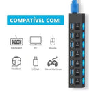 Hub USB 2.0 com 7 Portas – Extensor USB para PC e Notebook com Alta Conectividade