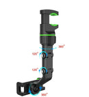 Suporte Multifuncional para Carro 360° – Fixação no Retrovisor, GPS e Celular Universal para Painel e Banco Traseiro