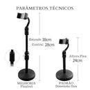 Suporte Tripé para Celular de Mesa 360° – Ajustável, Portátil e Ideal para Selfies, Vídeos e Lives