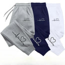 Calça Feminina Jogger Coração Estampado | Moletom Casual Premium Confortável e Quente para Academia, Passeio e Dia a Dia