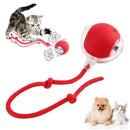 Brinquedo Interativo para Gatos – Bola Automática com Cauda e Luzes, Recarregável USB