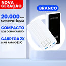 Power Bank 20000mAh com Carregamento Rápido – Carregador Portátil de Alta Capacidade com Design Favo de Mel para Celular e Viagens