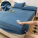 Lençol Plush Veludo Térmico com Elástico ❄️🔥 Capa de Colchão Peluciada Ultra Confortável Casal Queen King
