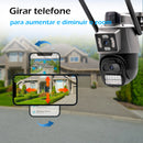 Câmera de Segurança Wi-Fi 6MP 4K 360° – Vigilância Inteligente Outdoor com Visão Panorâmica e Monitoramento pelo Celular
