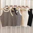 Regata Feminina Canelada com Colar Fashion