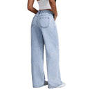 Calça Jeans Feminina Wide Leg Cintura Alta