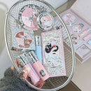 Kit de Maquiagem NICEKEY Ballet Pink 🎀✨ 7 em 1 Completo — Paleta de Olhos, Contorno, Blush, Pó e Lip Mud + Colar de Presente 💄