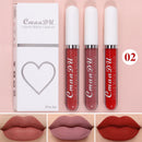 Kit 3 Batons Líquidos Matte Velvet – Alta Fixação, À Prova d’Água e Cor Intensa de Longa Duração
