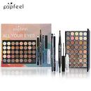 Kit Completo de Maquiagem para Olhos POPFEEL ✨ Paleta de Sombras, Máscara, Delineador e Lápis de Sobrancelha — Presente Perfeito para Mulheres 💖