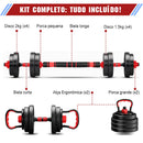 Kit Halteres Ajustáveis 20kg para Musculação