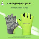 Luvas Ciclismo Meio Dedo Antiderrapantes com Absorção de Impacto