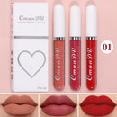 Kit 3 Batons Líquidos Matte Velvet – Alta Fixação, À Prova d’Água e Cor Intensa de Longa Duração