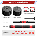 Kit Halteres Ajustáveis 20kg para Musculação