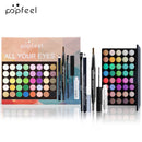 Kit Completo de Maquiagem para Olhos POPFEEL ✨ Paleta de Sombras, Máscara, Delineador e Lápis de Sobrancelha — Presente Perfeito para Mulheres 💖
