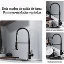 Torneira de Cozinha 360° Giratória com Spray Retrátil ✨ Aço Inox 304 — Flexível, Moderna e Multifuncional 💧🍽️