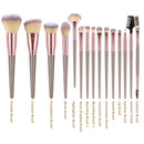 Kit Profissional com 15 Pincéis de Maquiagem ✨ Pincéis para Base, Blush, Contorno, Sombras, Corretivo e Pó — Acabamento Perfeito