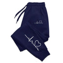 Calça Feminina Jogger Coração Estampado | Moletom Casual Premium Confortável e Quente para Academia, Passeio e Dia a Dia