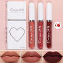 Kit 3 Batons Líquidos Matte Velvet – Alta Fixação, À Prova d’Água e Cor Intensa de Longa Duração