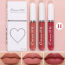 Kit 3 Batons Líquidos Matte Velvet – Alta Fixação, À Prova d’Água e Cor Intensa de Longa Duração