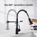 Torneira de Cozinha 360° Giratória com Spray Retrátil ✨ Aço Inox 304 — Flexível, Moderna e Multifuncional 💧🍽️