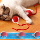 Brinquedo Interativo para Gatos – Bola Automática com Cauda e Luzes, Recarregável USB