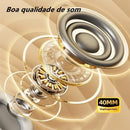 Fone de Ouvido Bluetooth com Cancelamento de Ruído – Sem Fio, com Microfone, Ideal para Esportes, Jogos e Chamadas