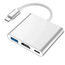 Hub USB-C 7 em 1 – HDMI 4K, Leitor SD/TF e 3 Portas USB | Adaptador Multifuncional para Notebook e MacBook