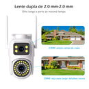Câmera de Segurança Wi-Fi Dual Lens 2MP – Visão Noturna, Rastreamento Humano por IA e Monitoramento 360° IP66 para Casa e Empresa